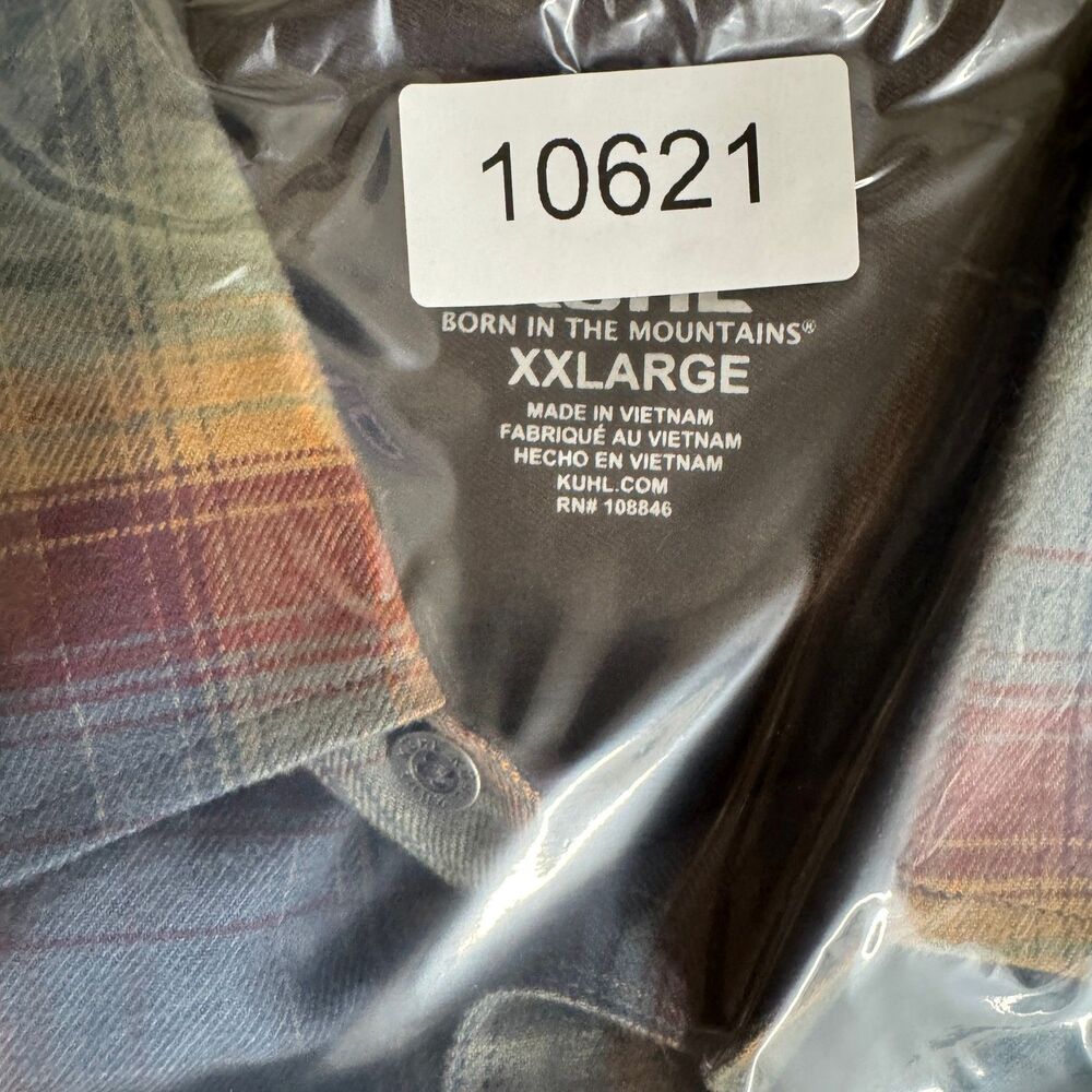 Kuhl Dillinger Flannel Shirt Mens XXL 2XL Plaid Long Sleeve Outdoor Hiking - Picture 10 of 10